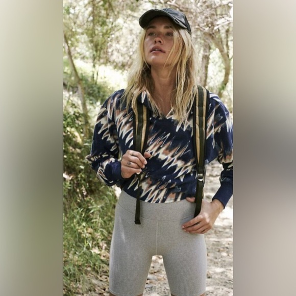 Free People Half Time Printed Hoodie Size S - Picture 2 of 6